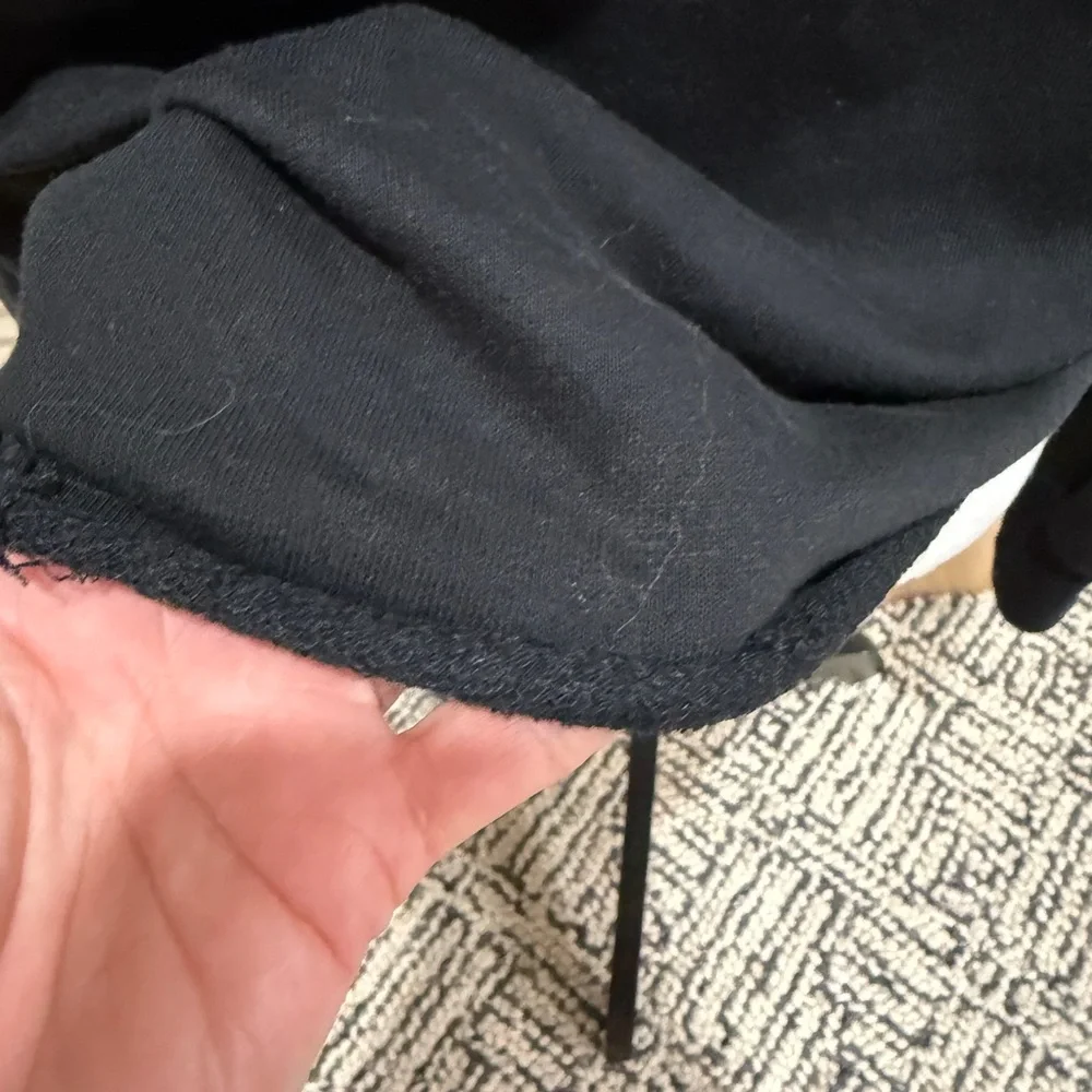 Black 'Monday Mourning' Long Sleeve Cropped Sweatshirt - Picture 2 of 6